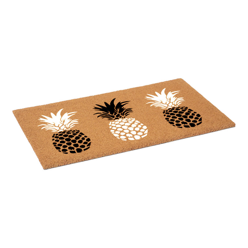 Paillasson Pineapple Trio, Blacks Blanc