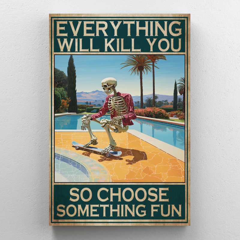 Alesandrini Skateboarding Choisissez quelque chose d'amusant 2, H 36 po x l 24 po x P 1,25 po