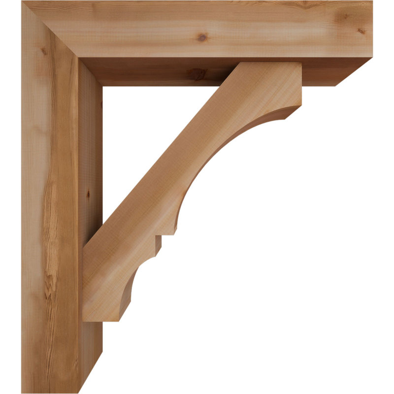 Support de bloc Balboa avec entretoise décalée, 38 x 34, Cèdre rouge occidental de l 7 1/2 po (lisse)