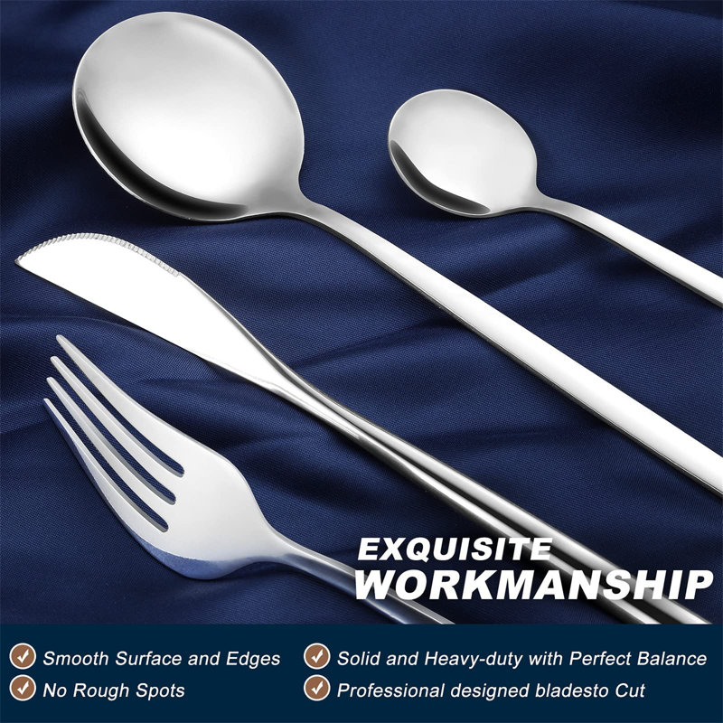 Latitude Run Anubhav 32 Piece Stainless Steel Cutlery Set , Service for 8