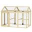 Poulailler, grand poulailler en bois, conception combinable avec perchoirs et portes pour l'extérieur, la cour, la ferme, 4,6 pi x 2,8 pi, bois naturel