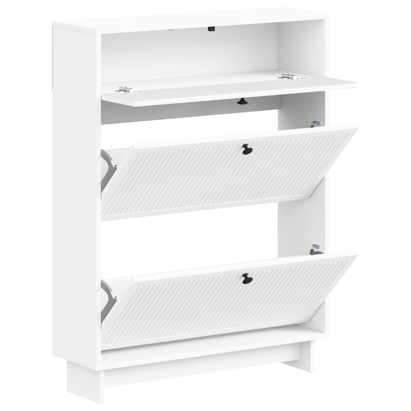 Shoe Storage, 103 cm H x 78 cm W x 24 cm D, White