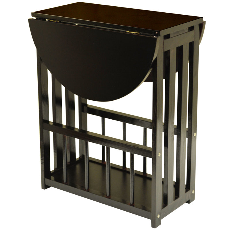 Solid Wood End Table, Dark Oak