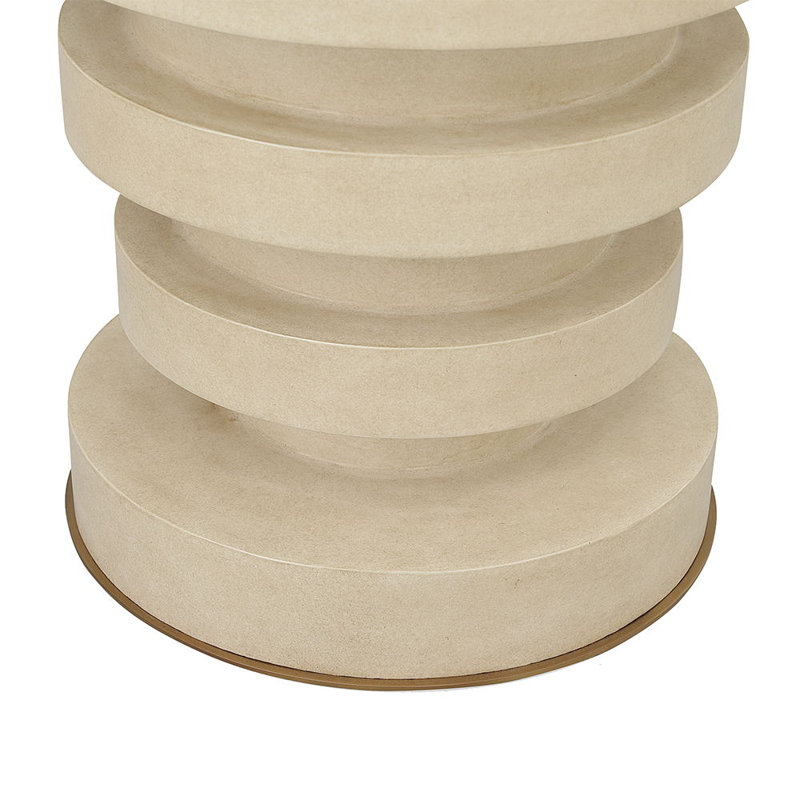 Eco Side Table, Faux Antique Gesso