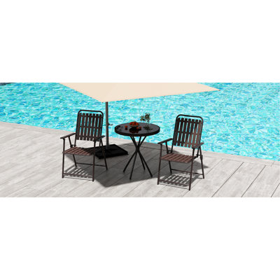 350lb Capacity 2 Folding Chair , All-weather Resistance, , Flat For Compact Storage Small Spaces