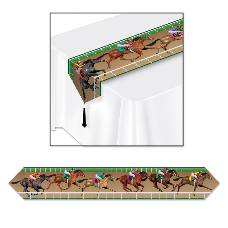 Chemin de table de cheval de course