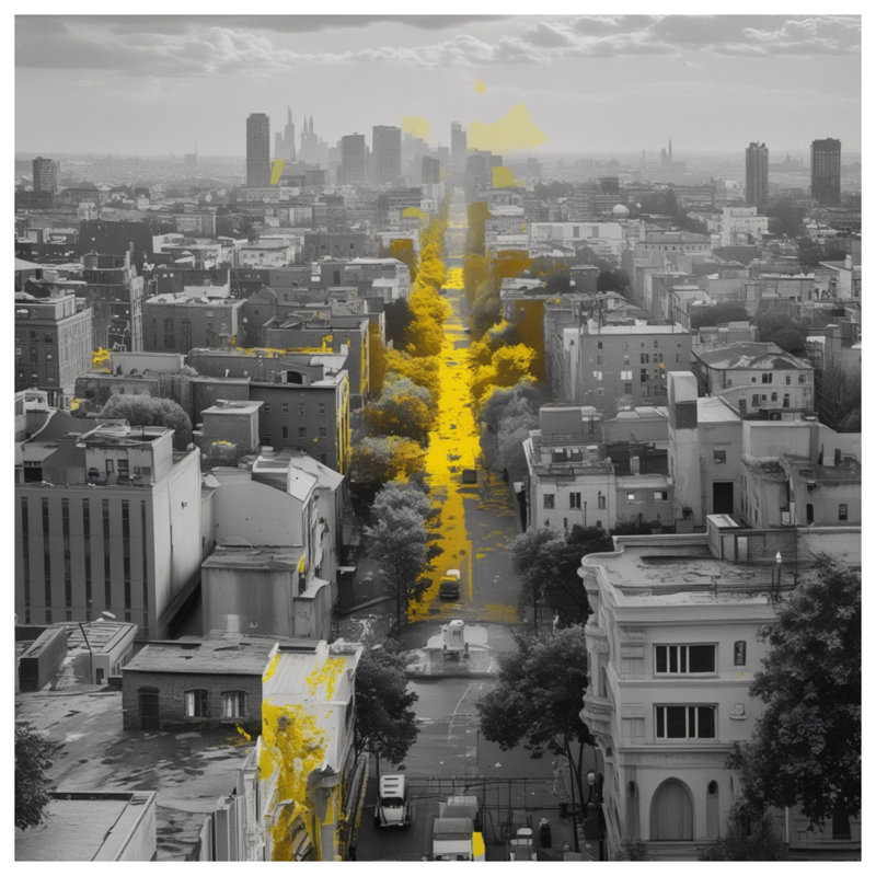 Coussins décoratifs noirs et blancs Skyline, 20 x 20 inches