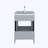 Boston 24'' Single Bathroom Vanity with Resin Top-172115855