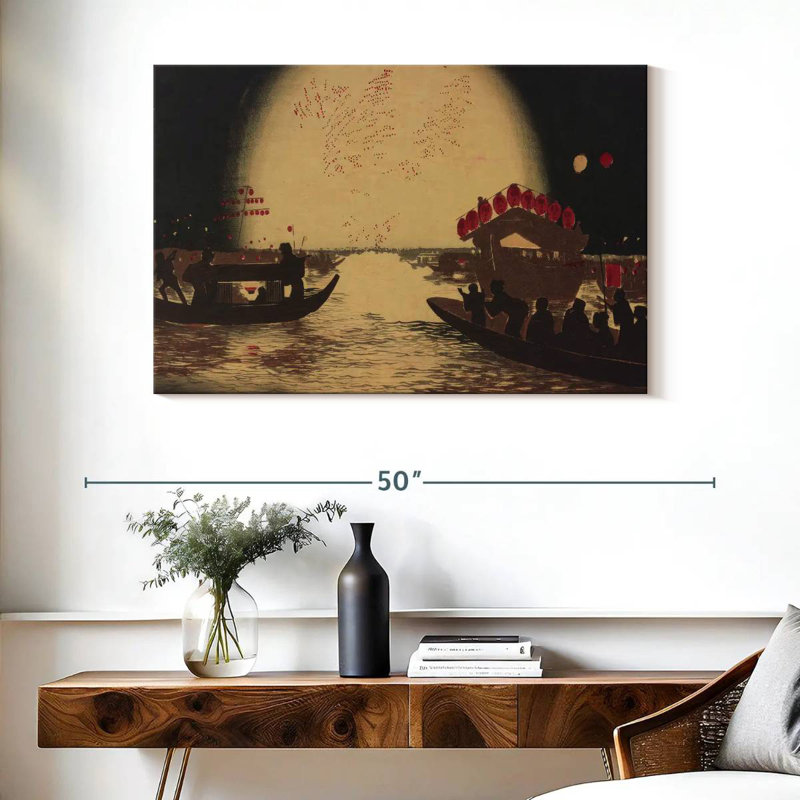Mehar Fireworks At Ryogoku, 26" H x 39" W
