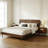  Acacia Savana Solid Wood Nightstand with Open Shelf and Metal Legs, Mid-Century Modern 1-Drawer Nightstand Assembly Tools Included-1035999457
