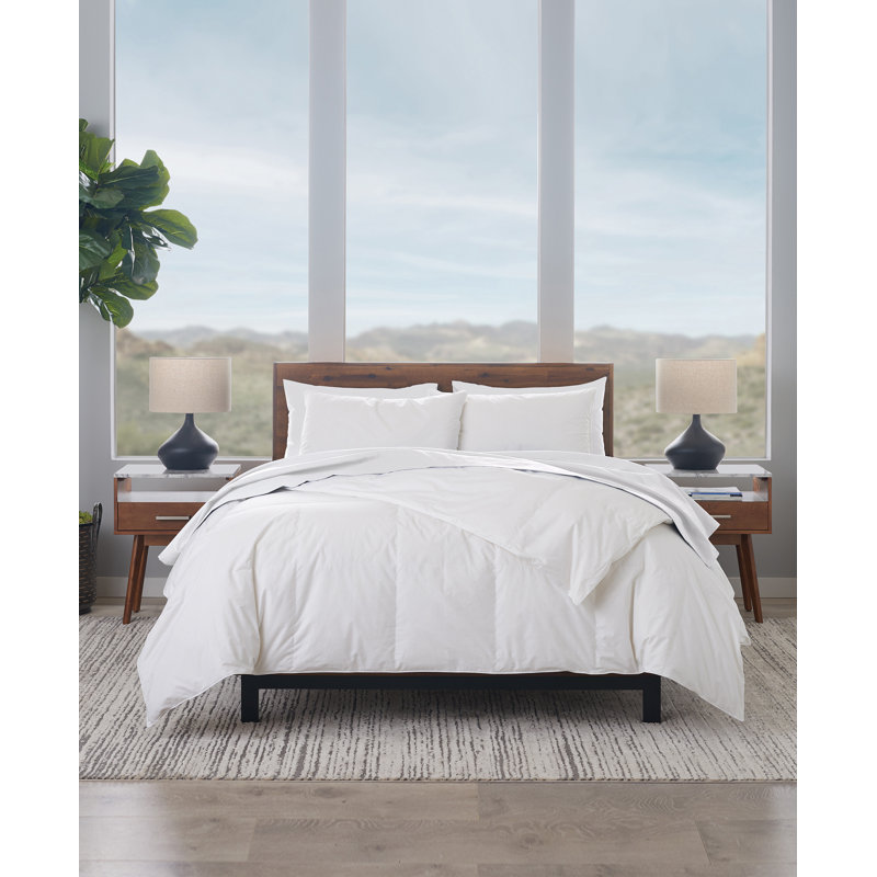 King Size White Cotton Down Comforter Set