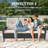 3-Piece PE Wicker Patio Conversation Set