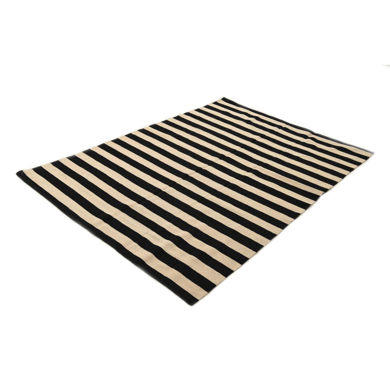 Tapis noir et blanc Ivey