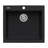 Ruvati 23 x 20 inch epiGranite Drop-in Topmount Granite Composite Quartz Single Bowl Wet Bar Prep Sink - Midnight Black --48744117-101377128