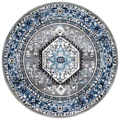 Evanoff Oriental Blue/Gray Area Rug