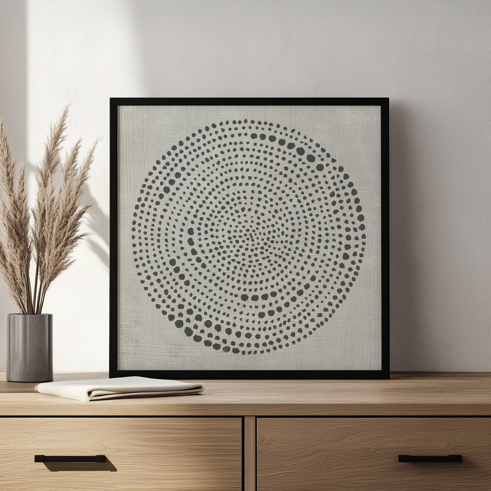 Mythos I Painting by Chariklia Zarris, 20" H x 20" W, Black Single Picture Frame without Mat