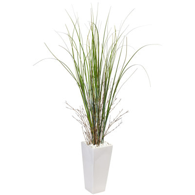 58 " H Faux Bamboo Plant in Ceramic Pot