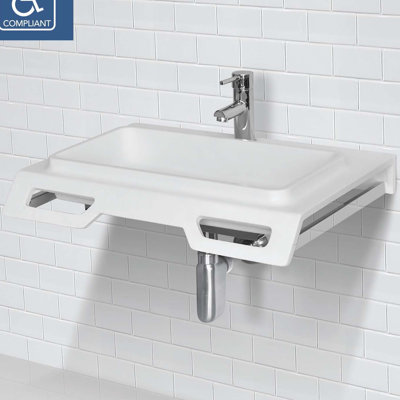 DECOLAV Solid Surface 18 " Solid Surface Rectangular Bathroom Sink