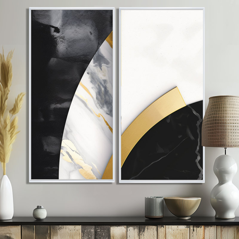 Marbre, peinture sur formes - art mural surdimensionné abstrait en marbre, 40" H x 40" W, Impression encadrée flottante