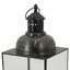 Laila Lantern, Black Metal, Glass Panels, Square Base, 20 Inch Tall-125136655