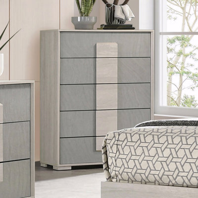 Commode à tiroirs en queue d'aronde de style contemporain 1pc