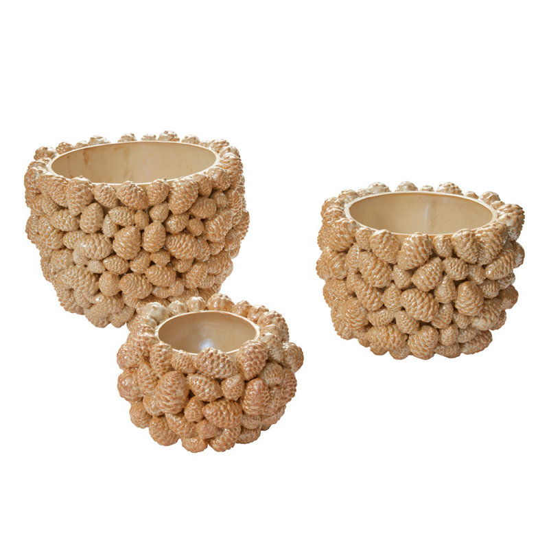 Pine Gold Pot 9"x 5.5", 6.5" H x 10" W x 10" D