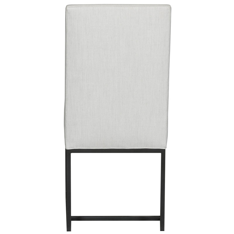 Michael Weiss Fremont Patio Side Chair with Cushions, White, SB-Cove Pebble Sunbrella®