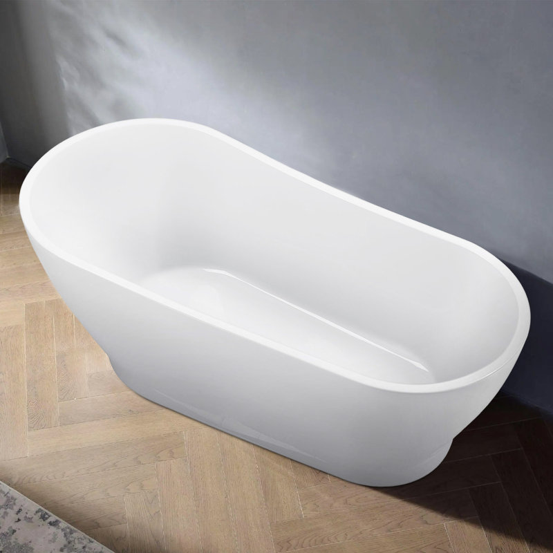 59'' x 30'' Freestanding Soaking Acrylic Bathtub