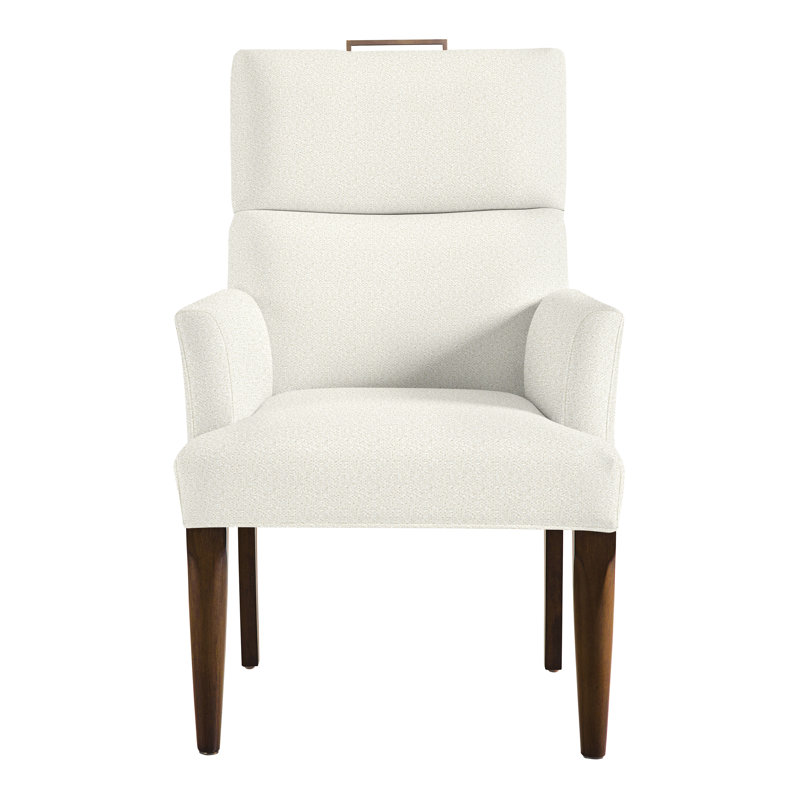 Thom Filicia Home Fabric Tight Back Arm Chair, Kenworth Pearl, Havana