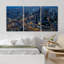Œuvre d'art moderne moderne avec lumière bleue, horizon de la nuit, estampe numérique-104074780-104074782