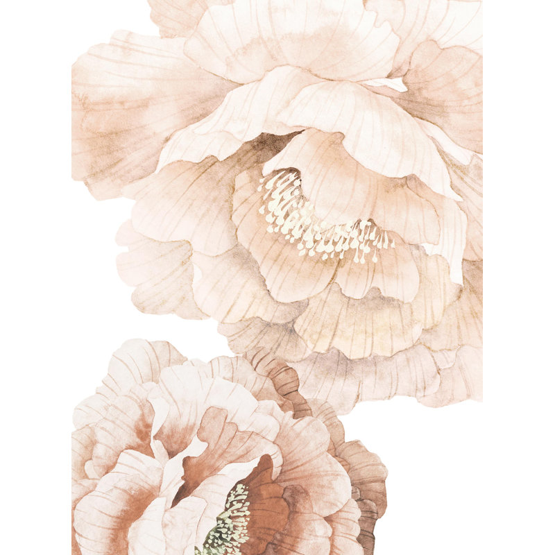 Adhésif décoratif fleur, Gris clair