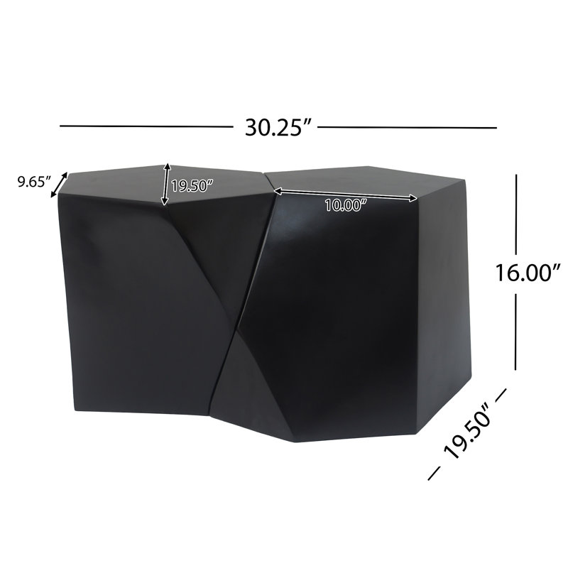 ENSEMBLE DE TABLE À CAFÉ MODERNE MGO, Black