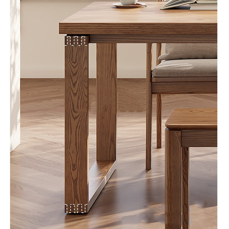 Ensemble de table de salle à manger en bois massif de style nordique, H 29,5 po x L 62,9 po x l 31,4 po