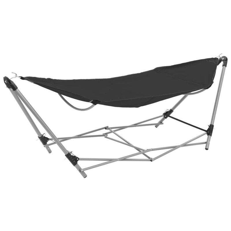Grand hamac en acier robuste pliable et portable, Bleu