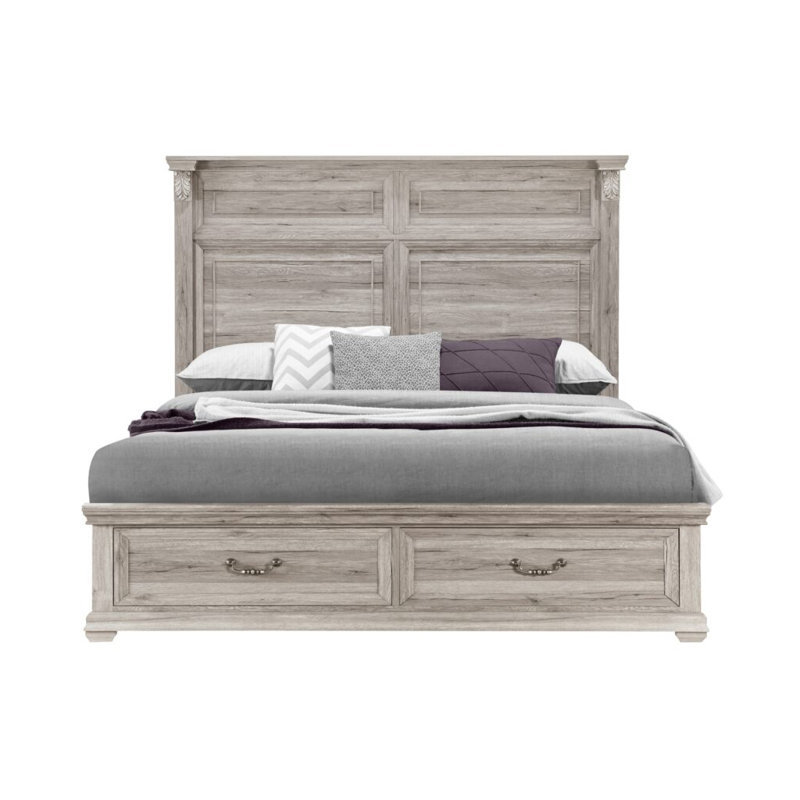 Tatum Natural King Bed With Storage
