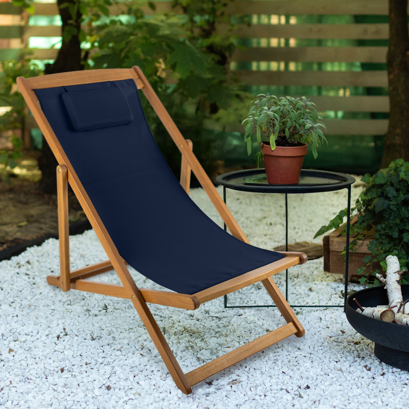 Méridienne inclinable réglable - Bleu marine, Bleu