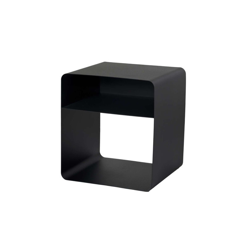 Stylish Black Metal Side Table, 17.7 x 19.7 x 22.0 Inches | 100% Durable Metal Construction | Versatile Design for Living Room, Bedroom & Office | Modern Accent Table for Small Spaces & Decor Enhancement
