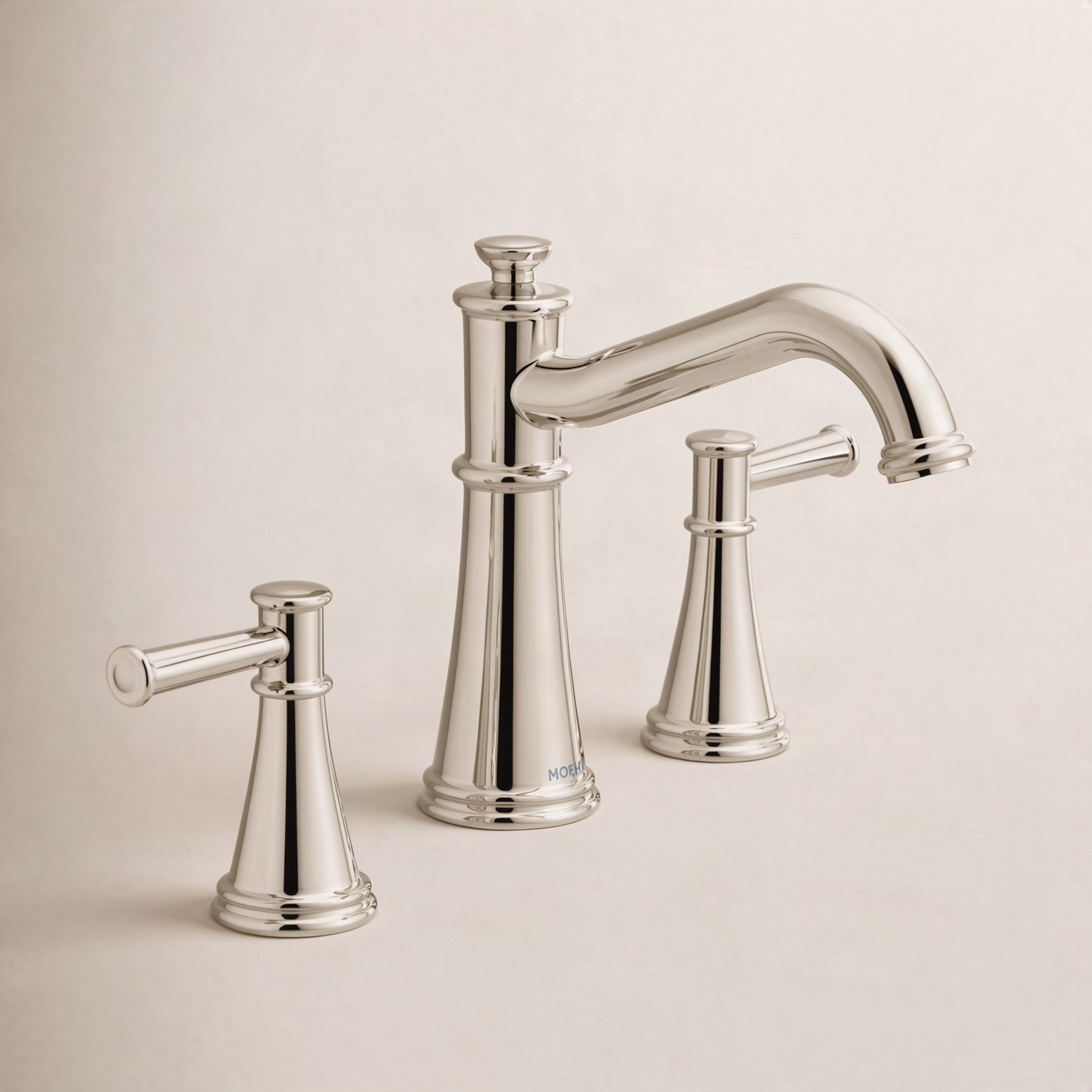 Belfield Deck-Mounted Roman Tub Faucet Trim, Polished Nickel