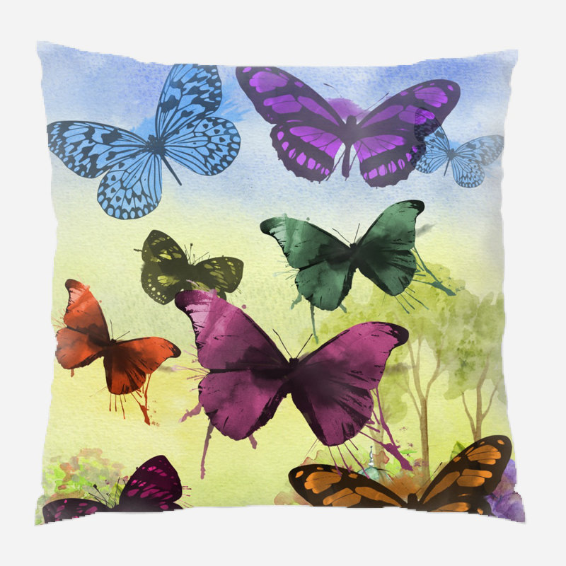 Coussin Butterfly, Intérieur, Microsuède