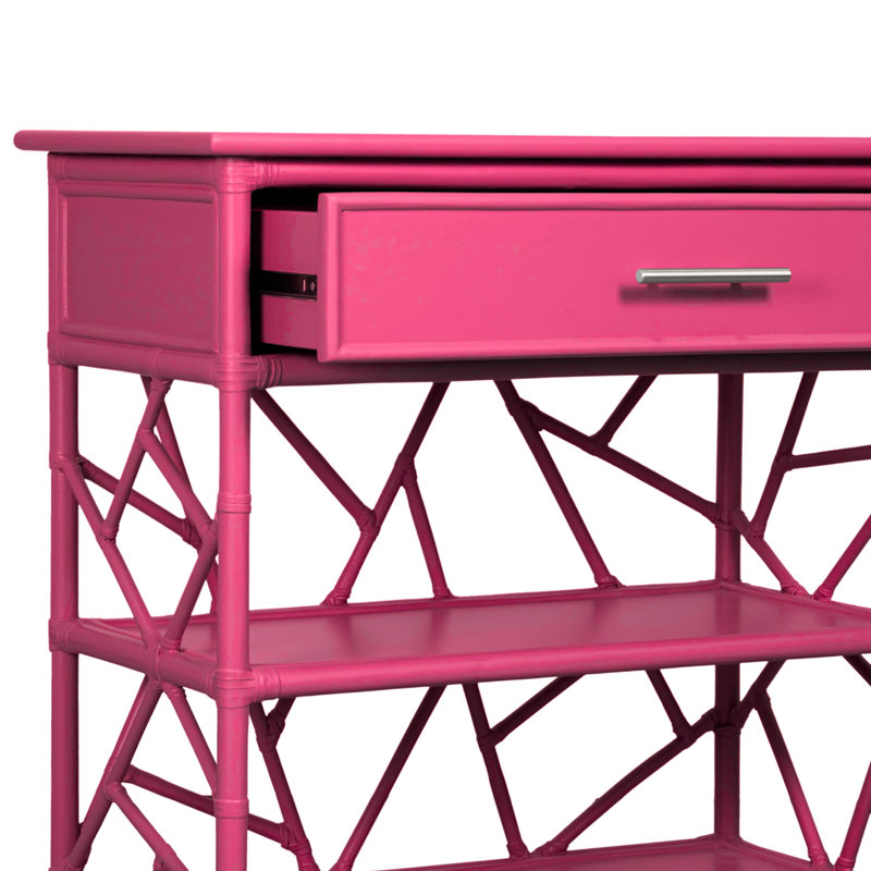 End Table with Storage, Hot Pink