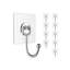 10 Packs Large Hooks For Hanging,70 X 70 X 38MM,Clear