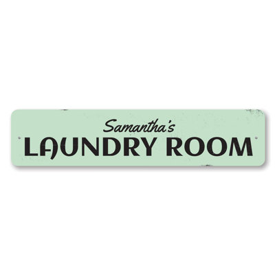 Laundry Room Name Custom Aluminum Sign