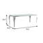 Table de salle à manger l 78,6 po Glam, blanc, blanc / chrome-1967497908