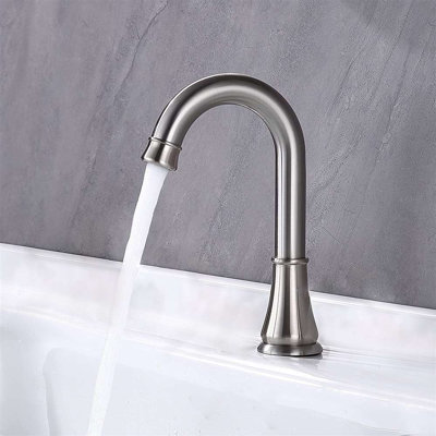 BathSelect Aversa Hotel Brushed Nickel Commercial Automatic Touchless Sensor Faucet