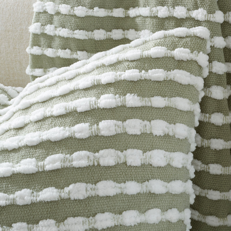 Stab Stitch Cushion Cover, Green
