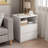 (Set Of 2)End Table With Fast Usb C Charging Station, Sofa Side Table With 2 Drawers
