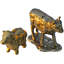 Midcentury Brass Cow & Calf, S/2