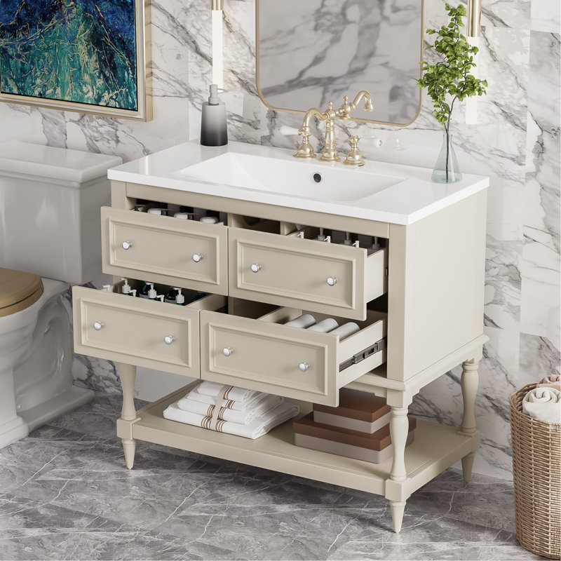 Armoire sous évier Amzi, Beige
