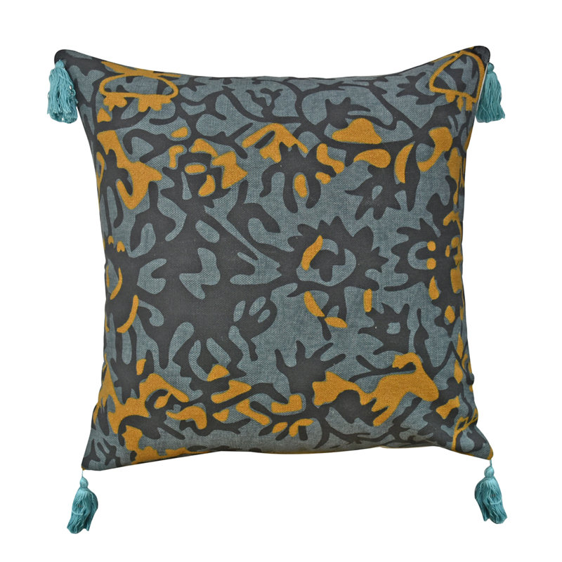 Abstract Cotton Throw Pillow