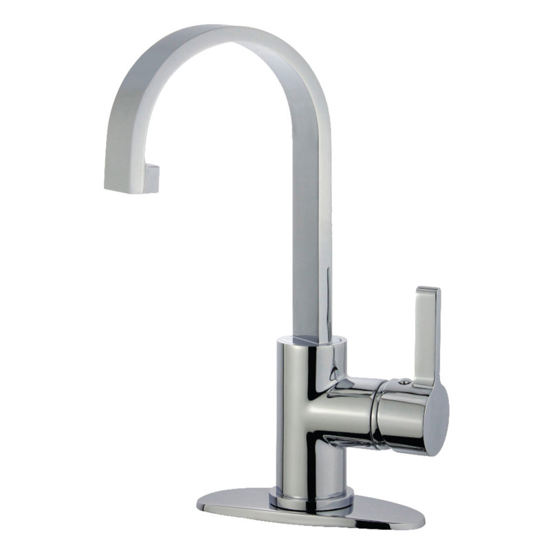 Robinet de salle de bain monocommande à fixation sur plateau 1 trou Kingston Brass, Chrome poli